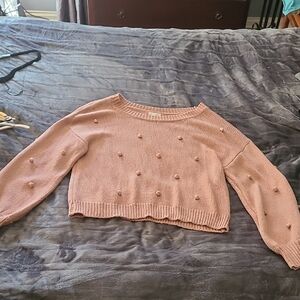 Blu Pepper Pom-Pom Crewneck Sweater